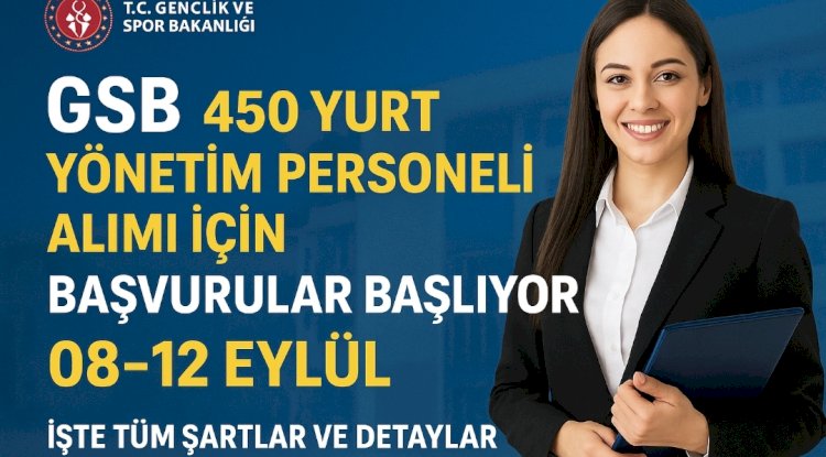 GSB 450 Yurt Yönetim Personeli Alımı İçin Başvurular Başlıyor — İşte Tüm Şartlar ve Detaylar