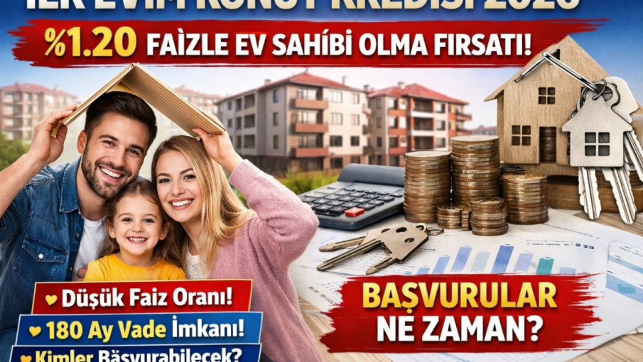 İlk Evim Konut Kredisi 2026 Ne Zaman Başlayacak? %1.20 Faizli Konut Kredisi Şartları Belli Oldu!