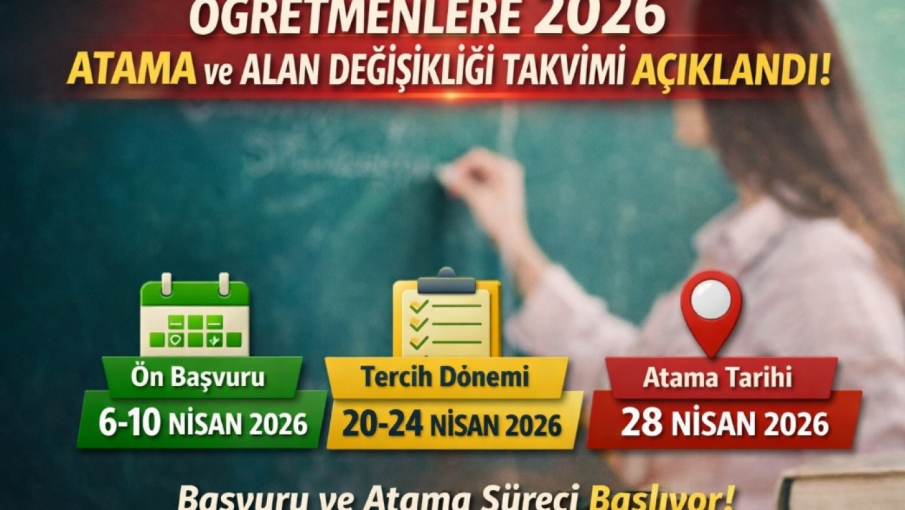 Öğretmen Atama ve Alan Değişikliği Takvimi Başvuru Tarihleri ve Şartlar Belli oldu