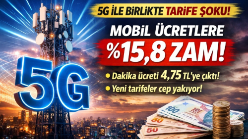 5G Dönemiyle Birlikte Cep Telefonu Tarifelerine Şok Zam! BTK, Mobil Hizmetlere Ortalama %15,8 Artış Getirdi