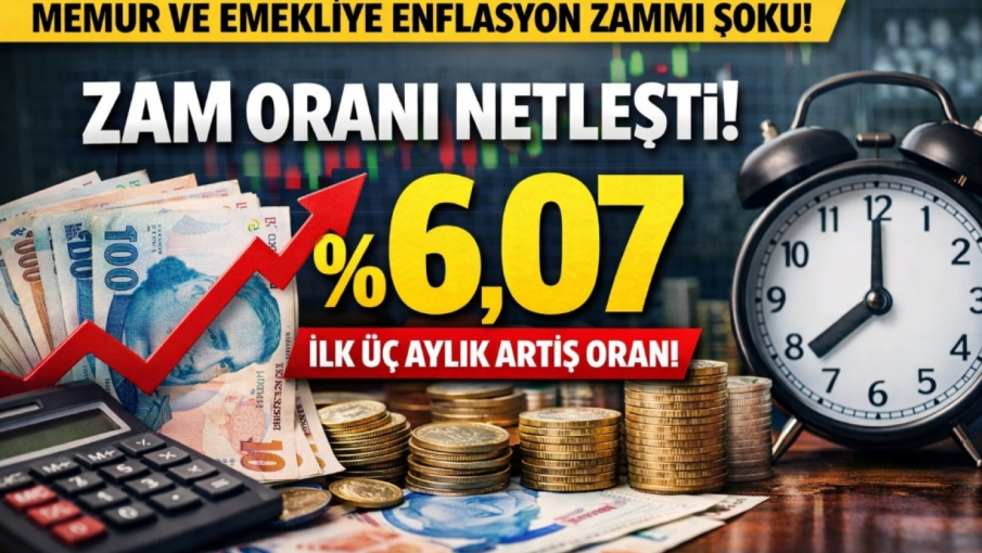 Memur ve Emekliye Enflasyon Farkı Şoku! Mart Verileri Açıklandı: 3 Aylık Zam Oranı %6,07 Oldu