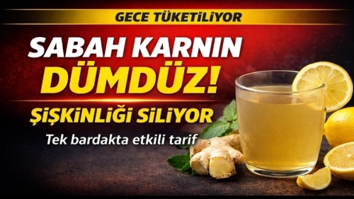 Gece İç, Sabah Farkı Gör! Karın Şişkinliği Resmen Yok Oluyor