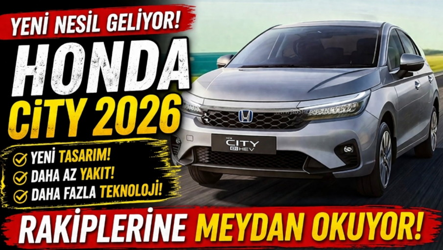 Honda City 2026 Geliyor! Toyota Vios ve Hyundai Accent’e Büyük Rakip: İşte Tüm Detaylar