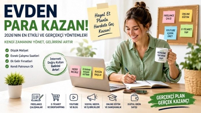 Evden Para Kazanmanın 2026 Yolları: Gerçekçi Ek Gelir Rehberi
